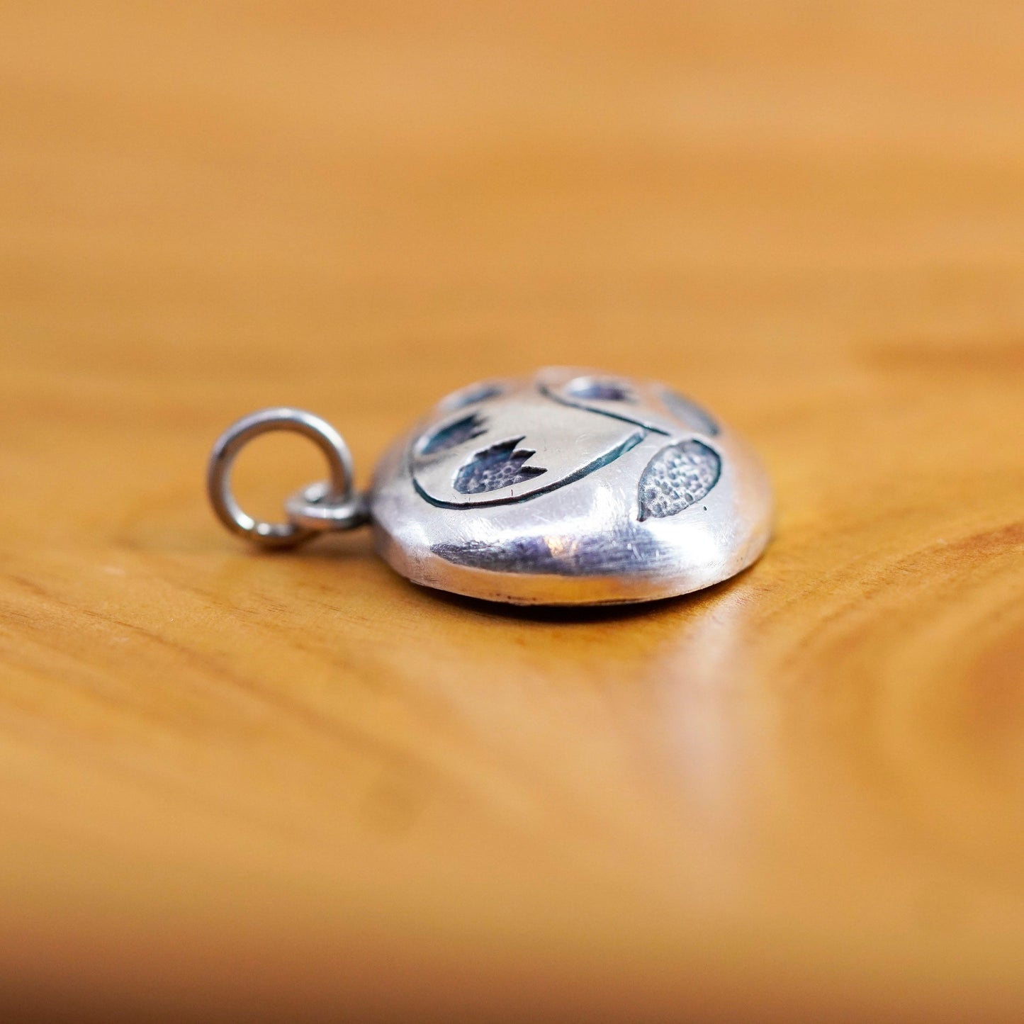 Vintage Sterling 925 silver handmade snow drop flower pendant