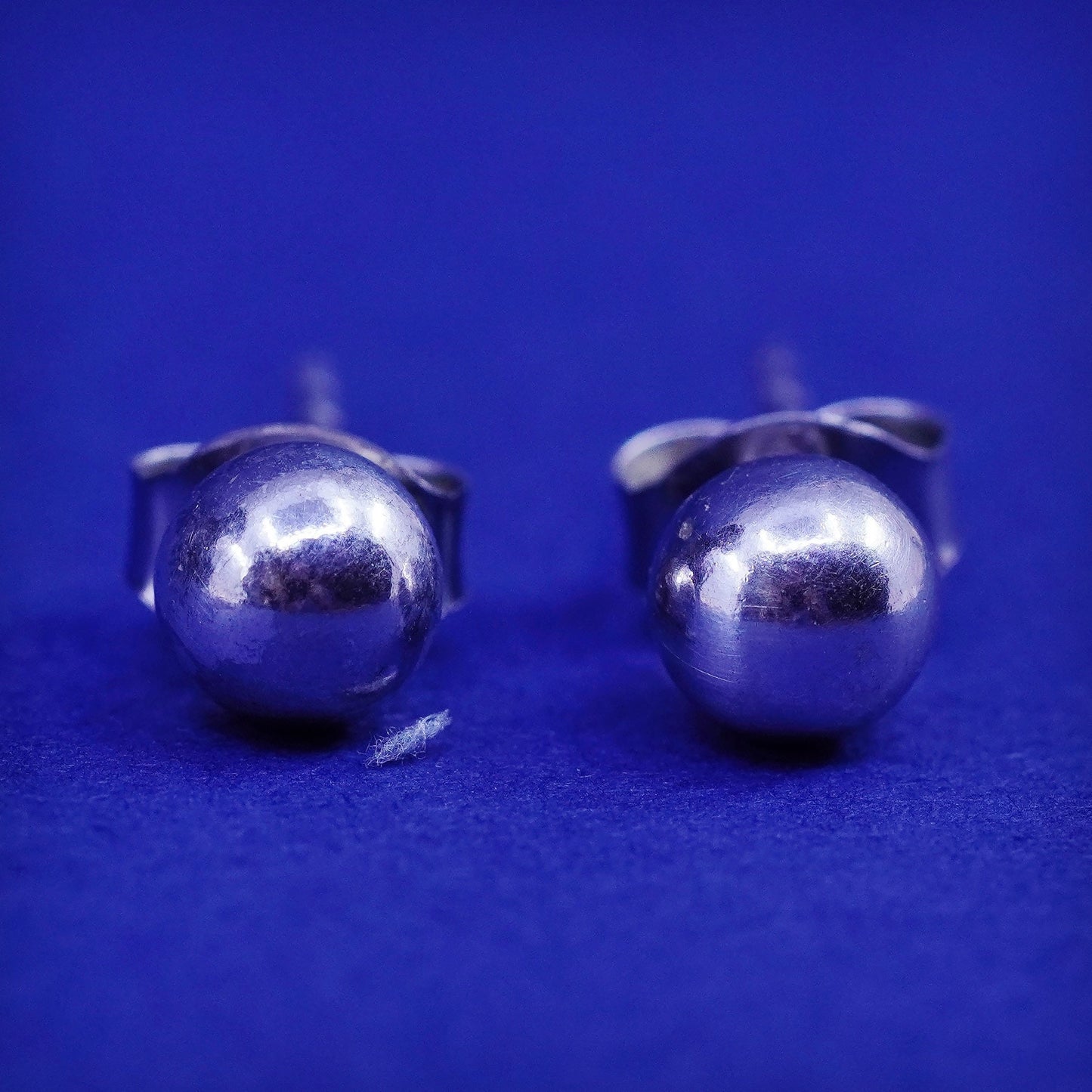 3mm, vintage Sterling 925 silver studs earrings