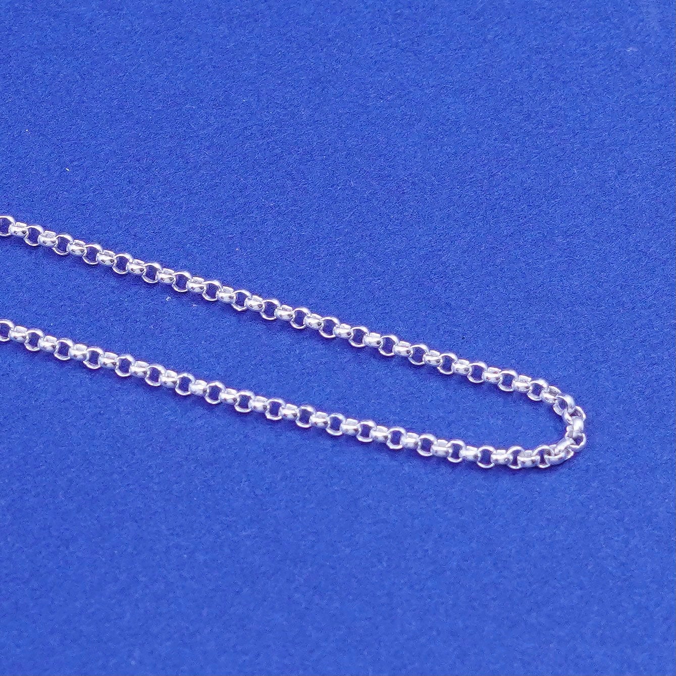 18”, 1mm, vintage Sterling silver handmade necklace, 925 circle chain