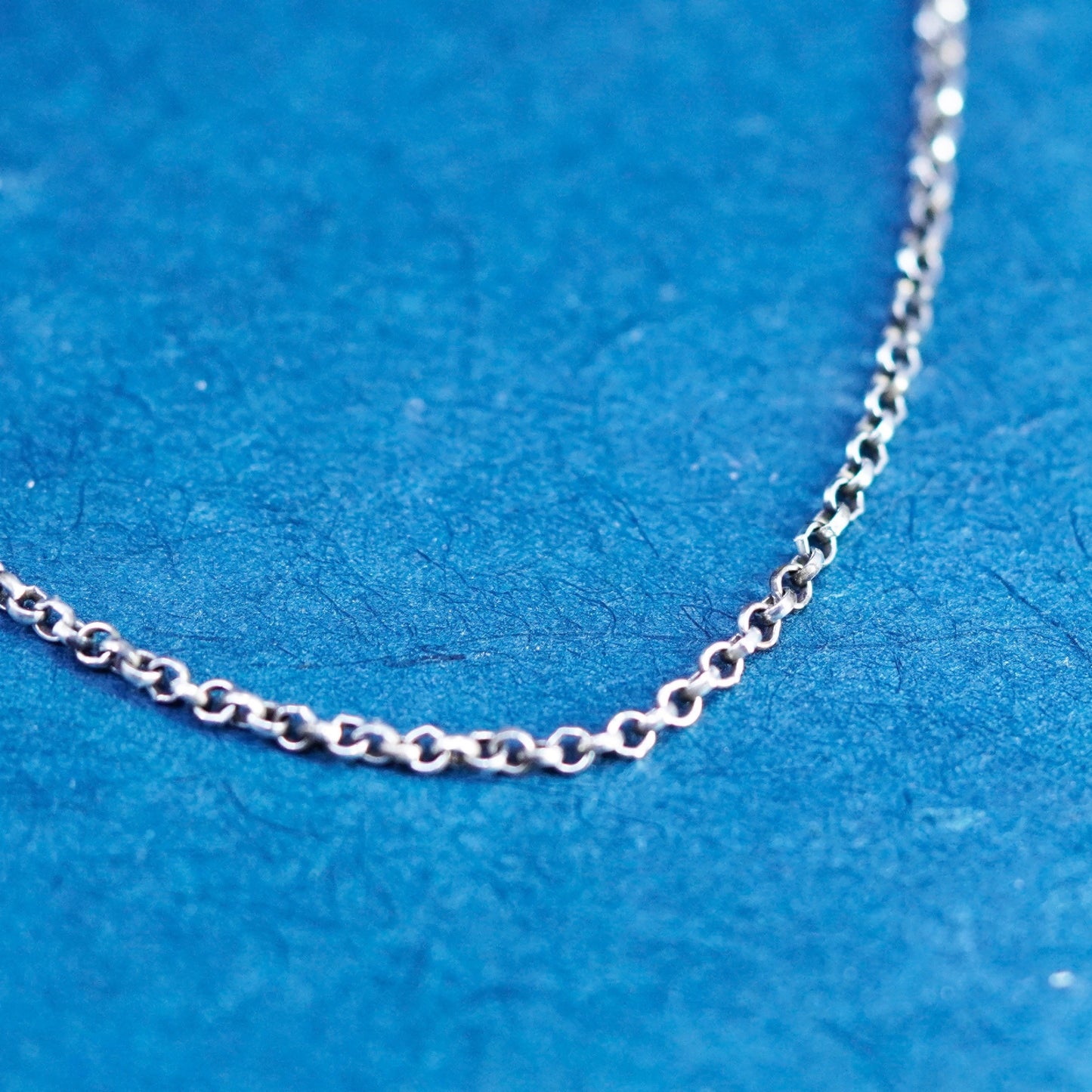 19.5”, 1.6mm, vintage Sterling silver handmade necklace, 925 circle chain