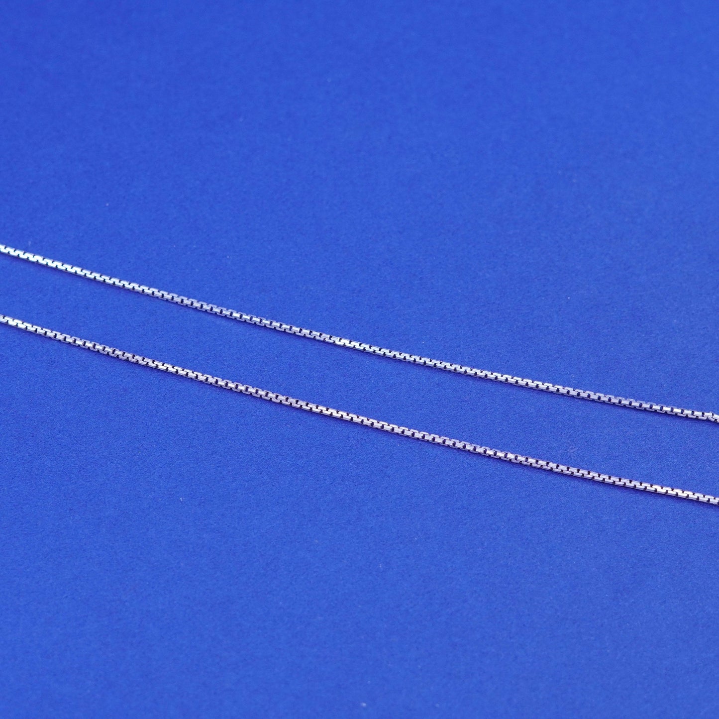 18”, 1mm, vintage Sterling silver necklace, 925 box chain