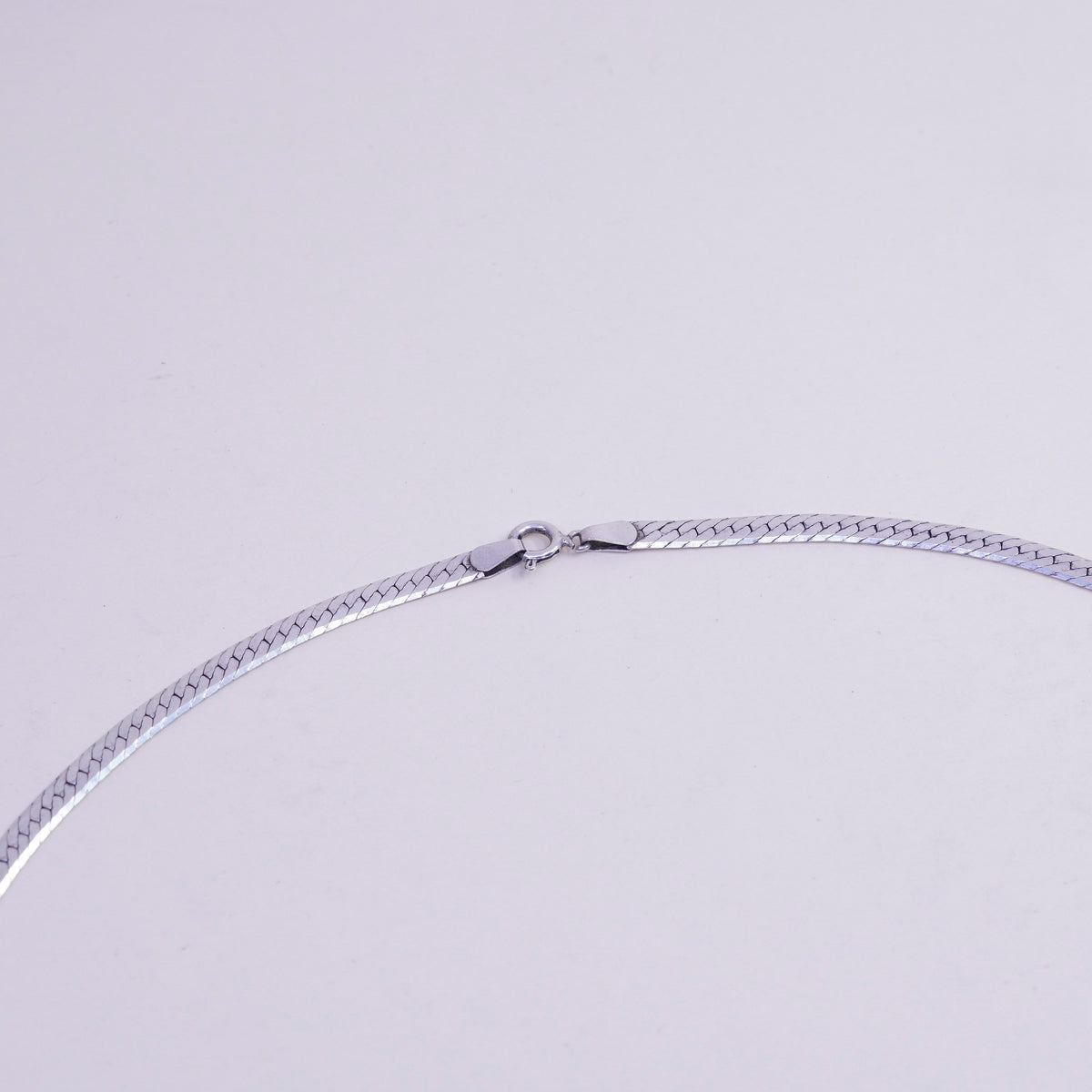 23”, 4mm, Vintage sterling silver chain, Italy textured 925 herringbone chain