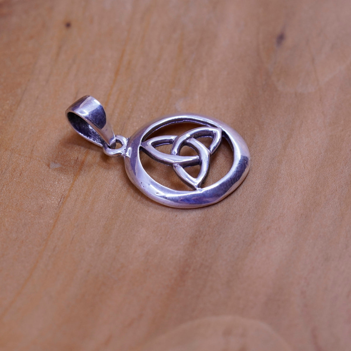 Vintage Sterling silver handmade pendant, 925 irish Celtic knot
