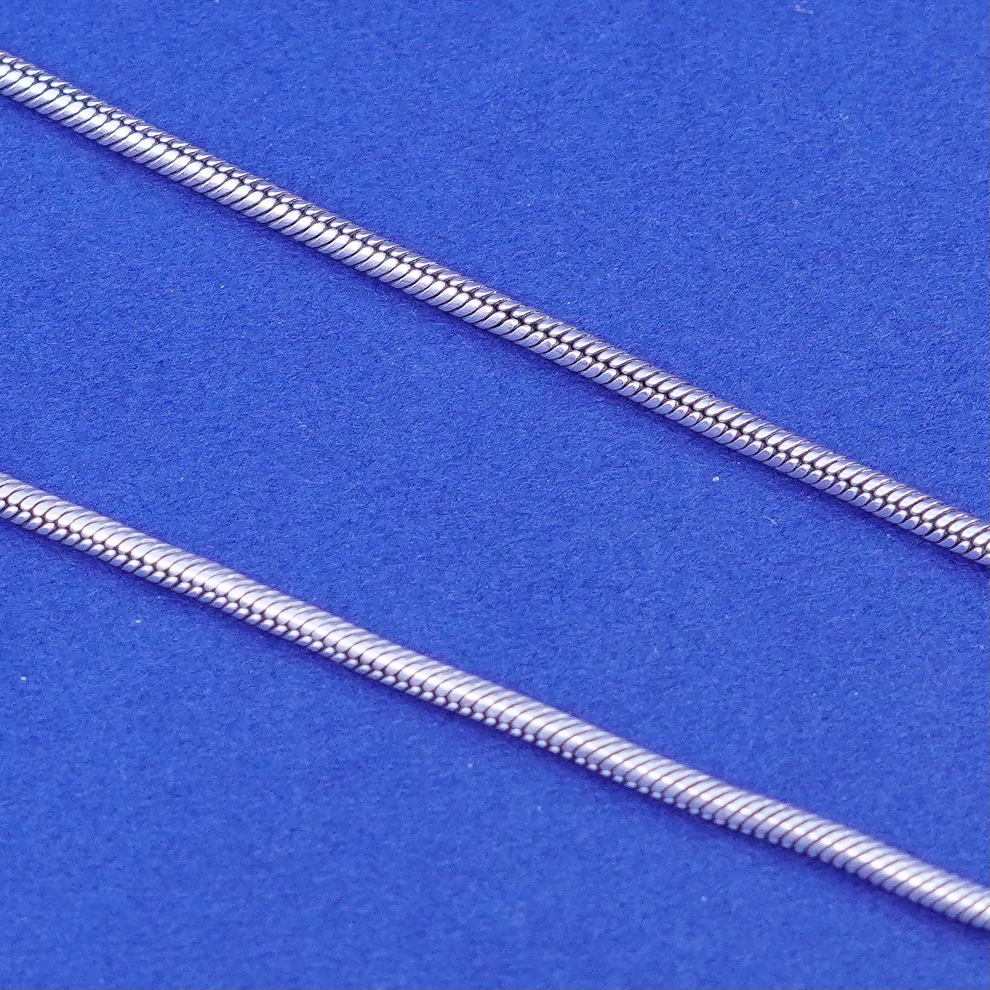 17”, 1.6mm, vintage Italy Sterling silver handmade necklace, 925 snake chain