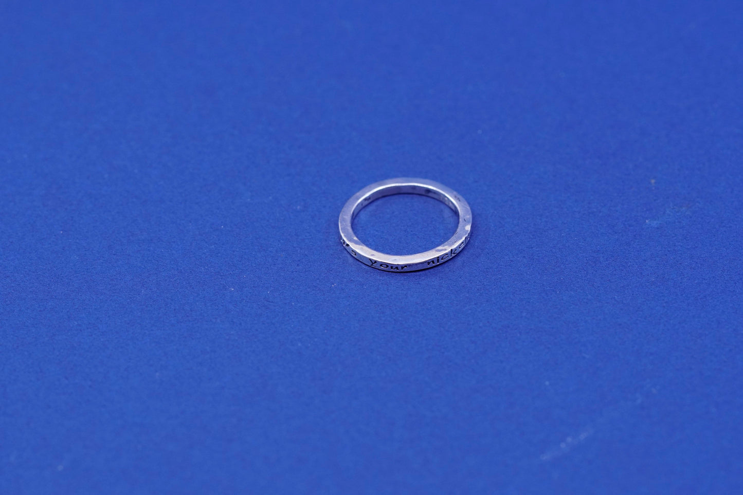 Size 6.75, vintage shube Sterling silver handmade stackable ring, 925 band