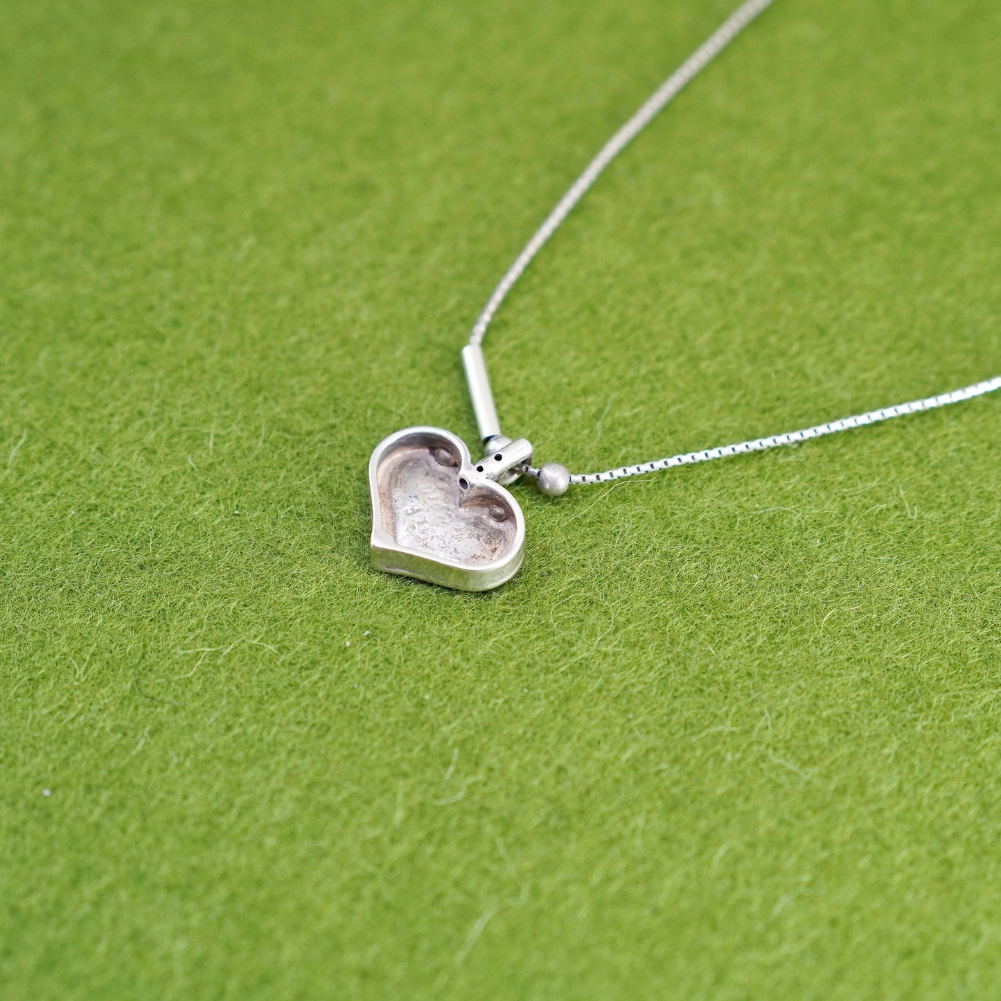 18”, Israel Shablool Didae sterling silver 925 necklace, snake heart pendant