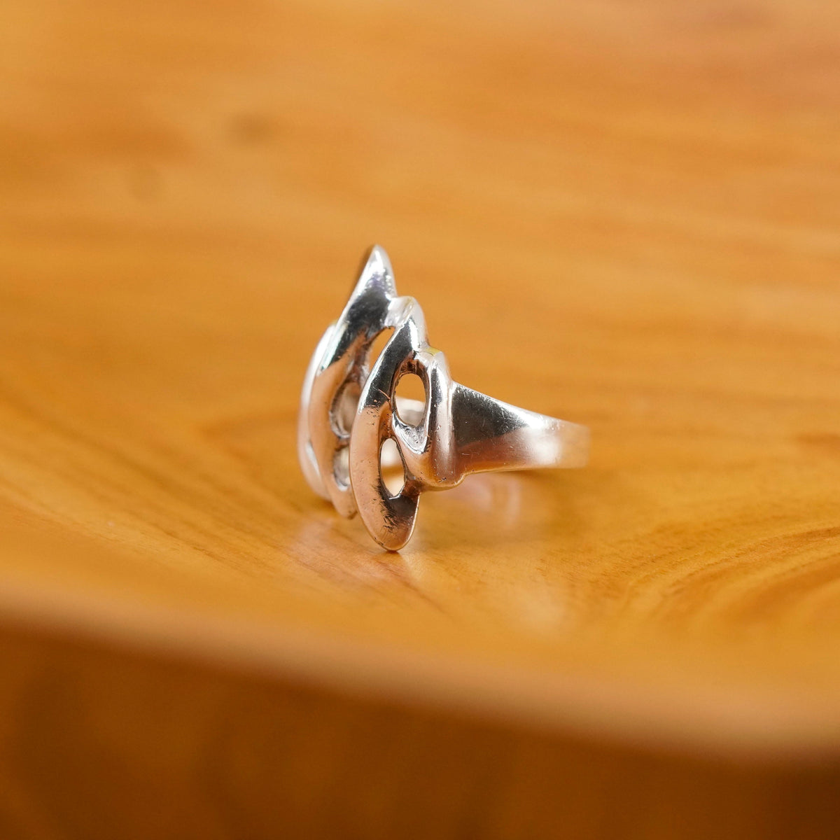 Size 6.25, RM sterling silver handmade ring, 925 ribbed band, minimalist,
