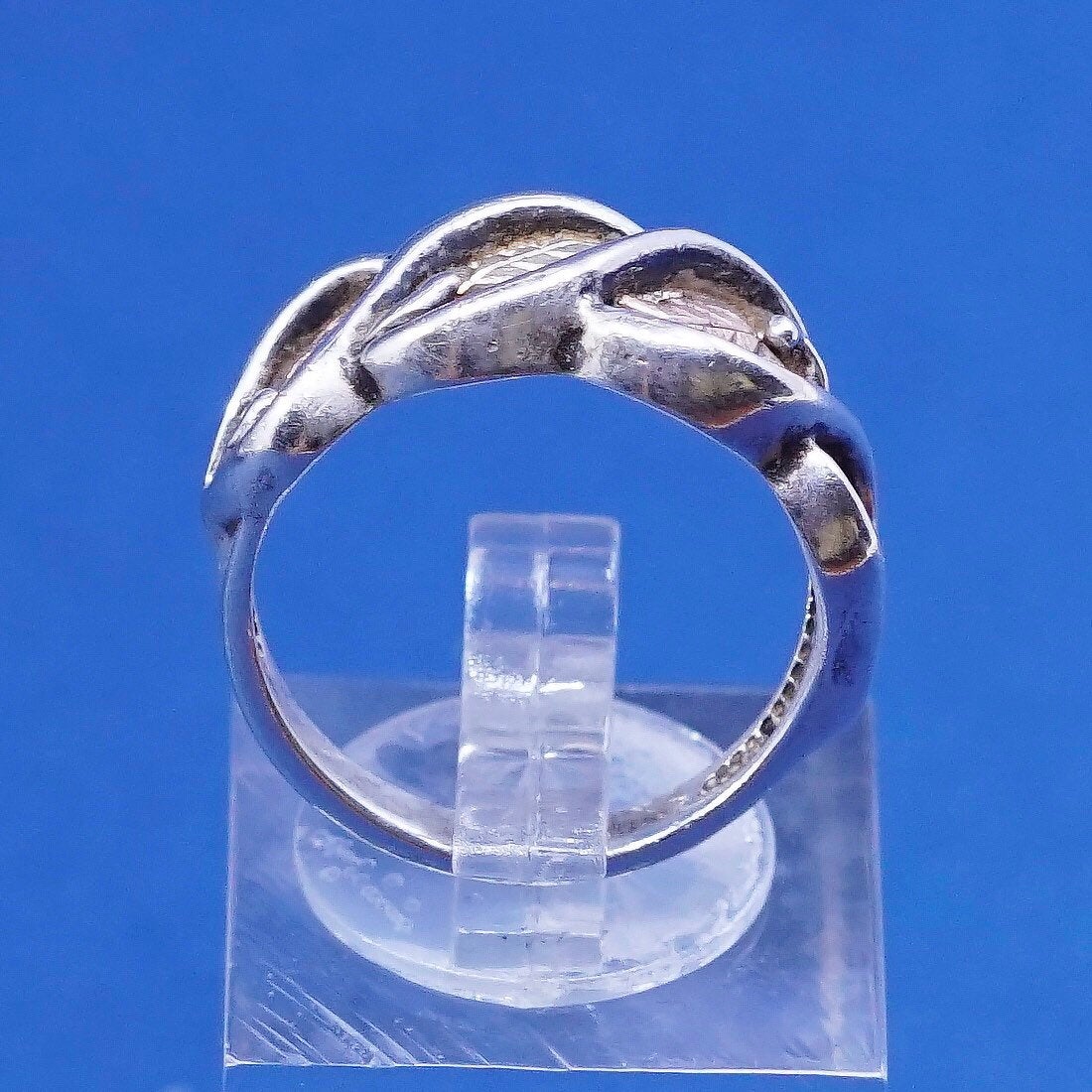 Size 7.25, vtg two tone 12K leaves w/ Sterling 925 silver handmade ring