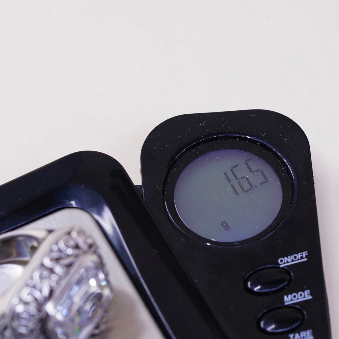 sz 6, vtg Sterling silver ring, 925 w/ CZ cluster, statement ring, Stamped 925