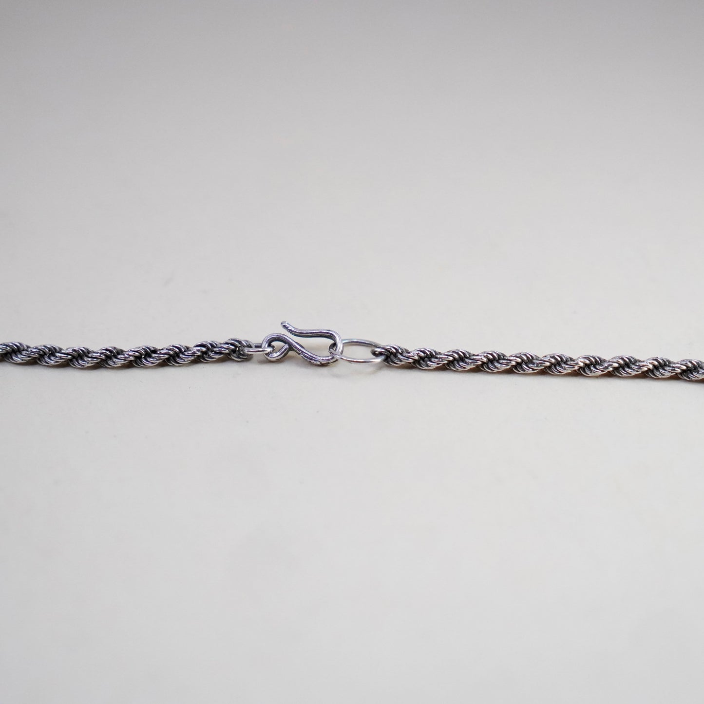28”, 3mm, vintage Sterling silver necklace, 925 diamond rope chain