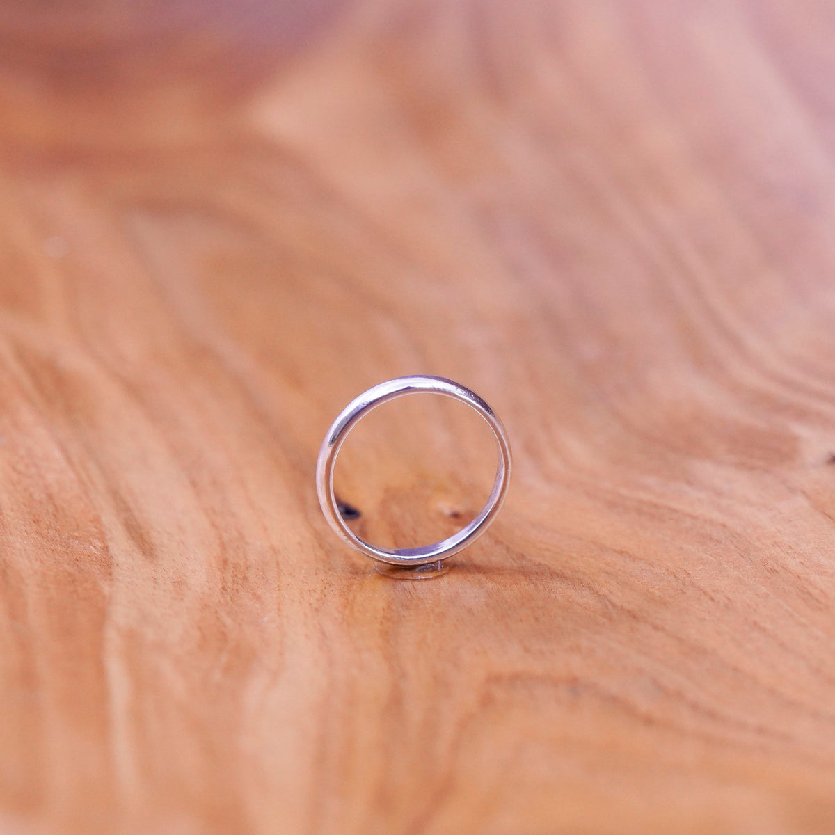 Size 5, vintage sterling silver handmade ring, 925 wedding band, Silver tested