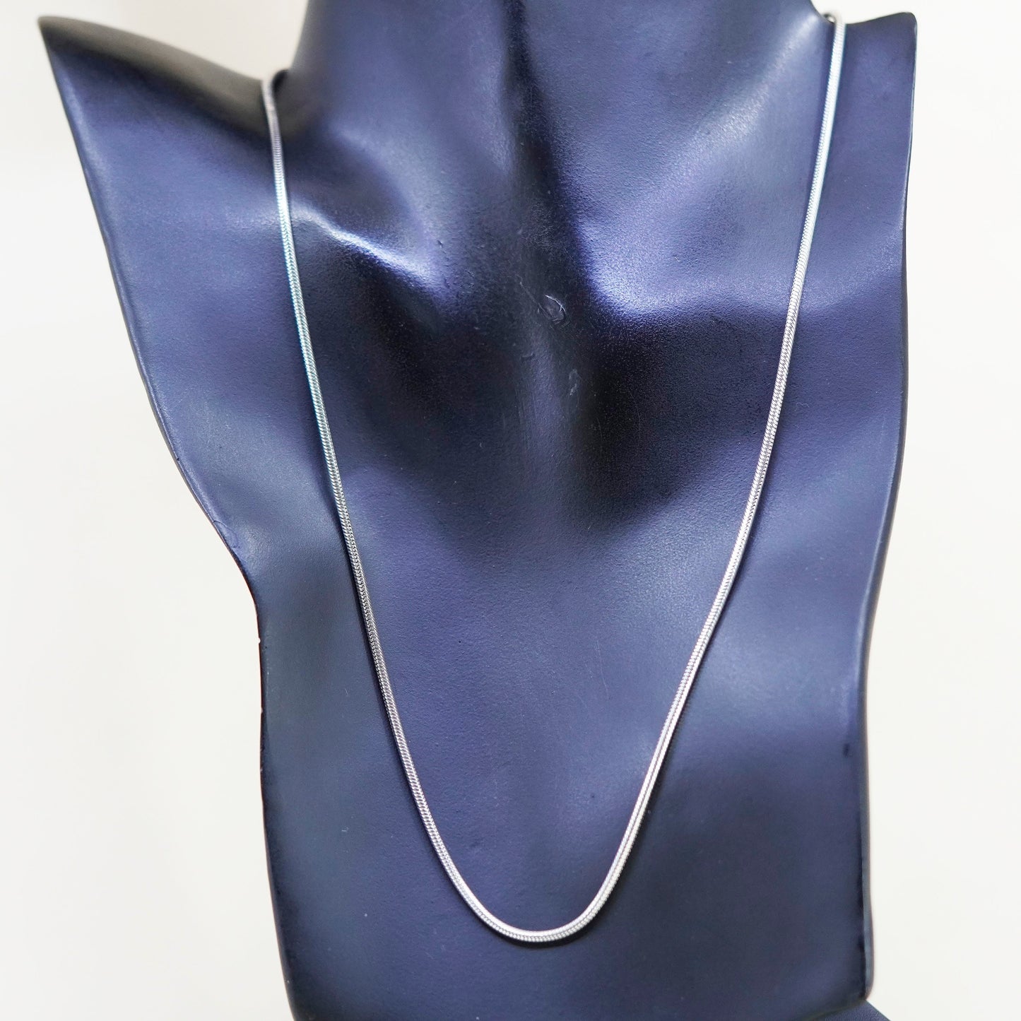 20”, 2mm, Vintage sterling silver snake chain, Italy 925 silver chain