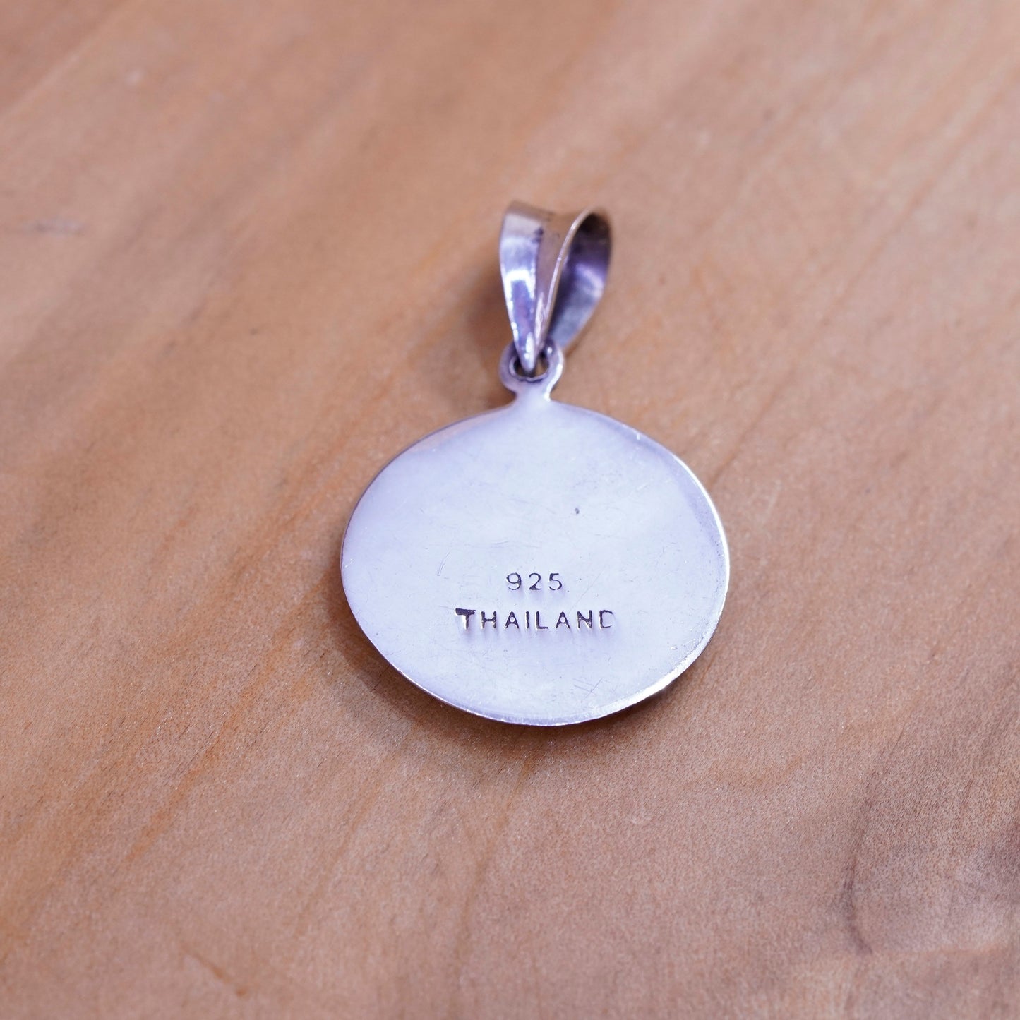 Vintage Sterling silver handmade pendant, 925 Halloween pumpkin