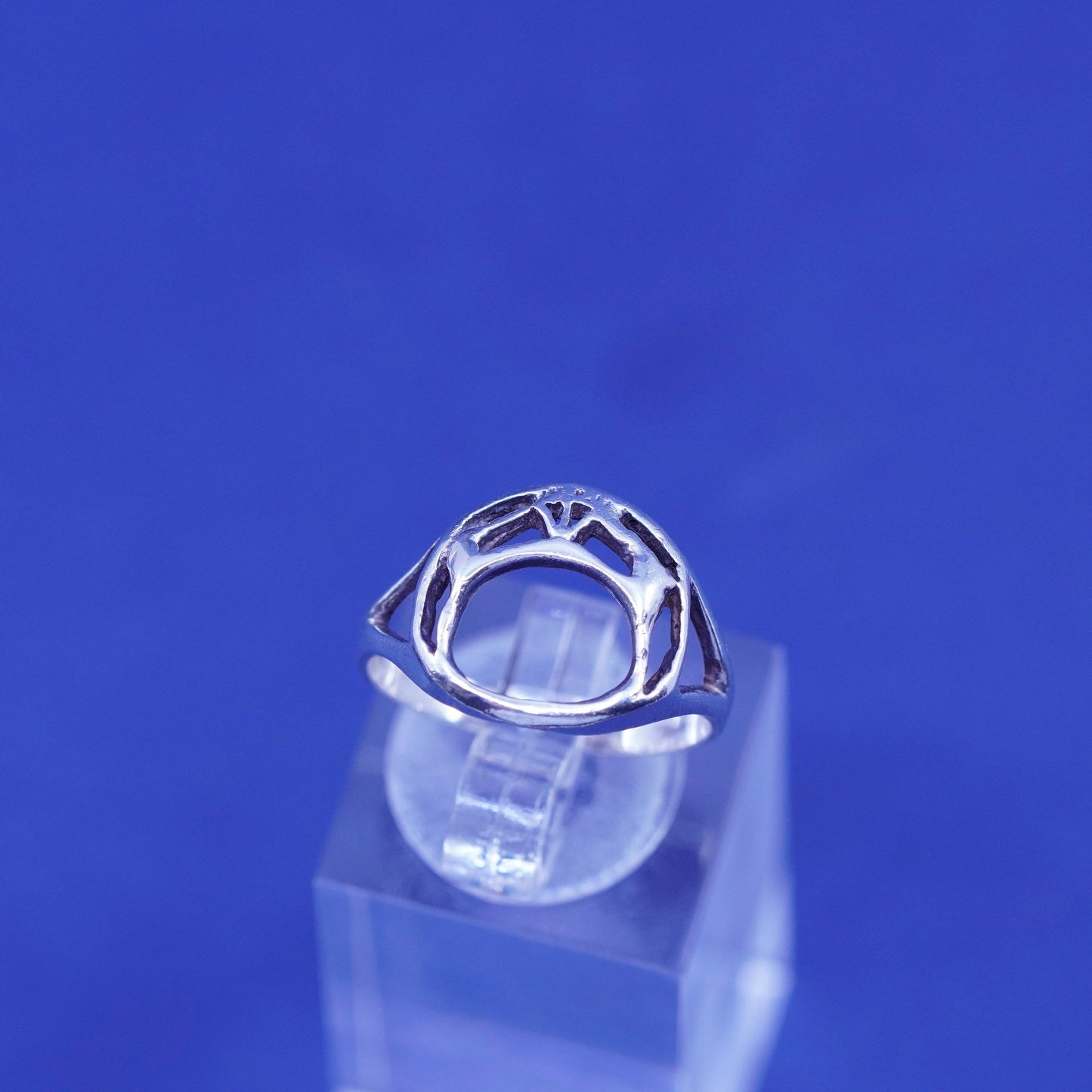 Size 5.5, vintage sterling silver handmade ring, 925 band