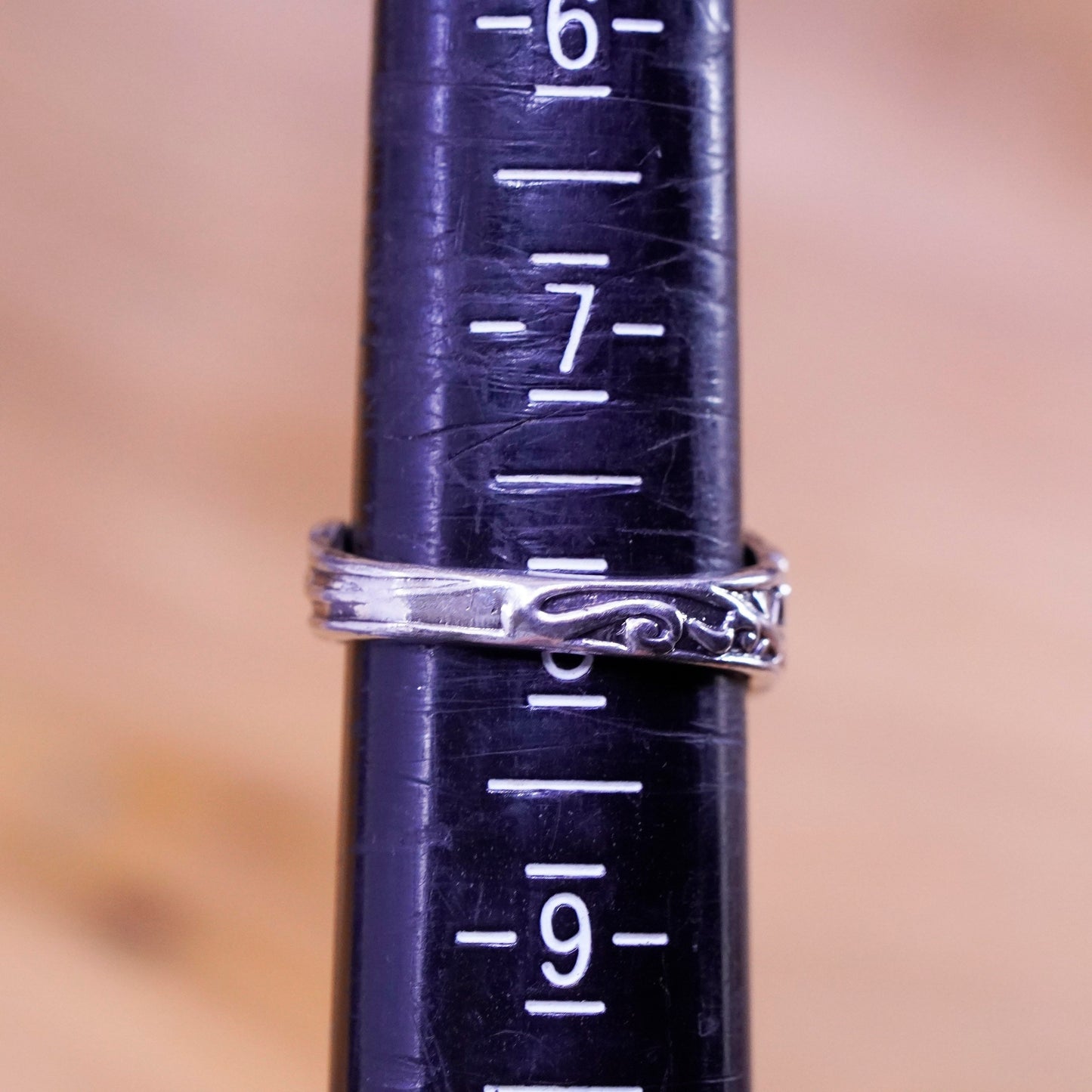 Size adjustable, vintage Sterling silver handmade ring, 925 wrap fairy band