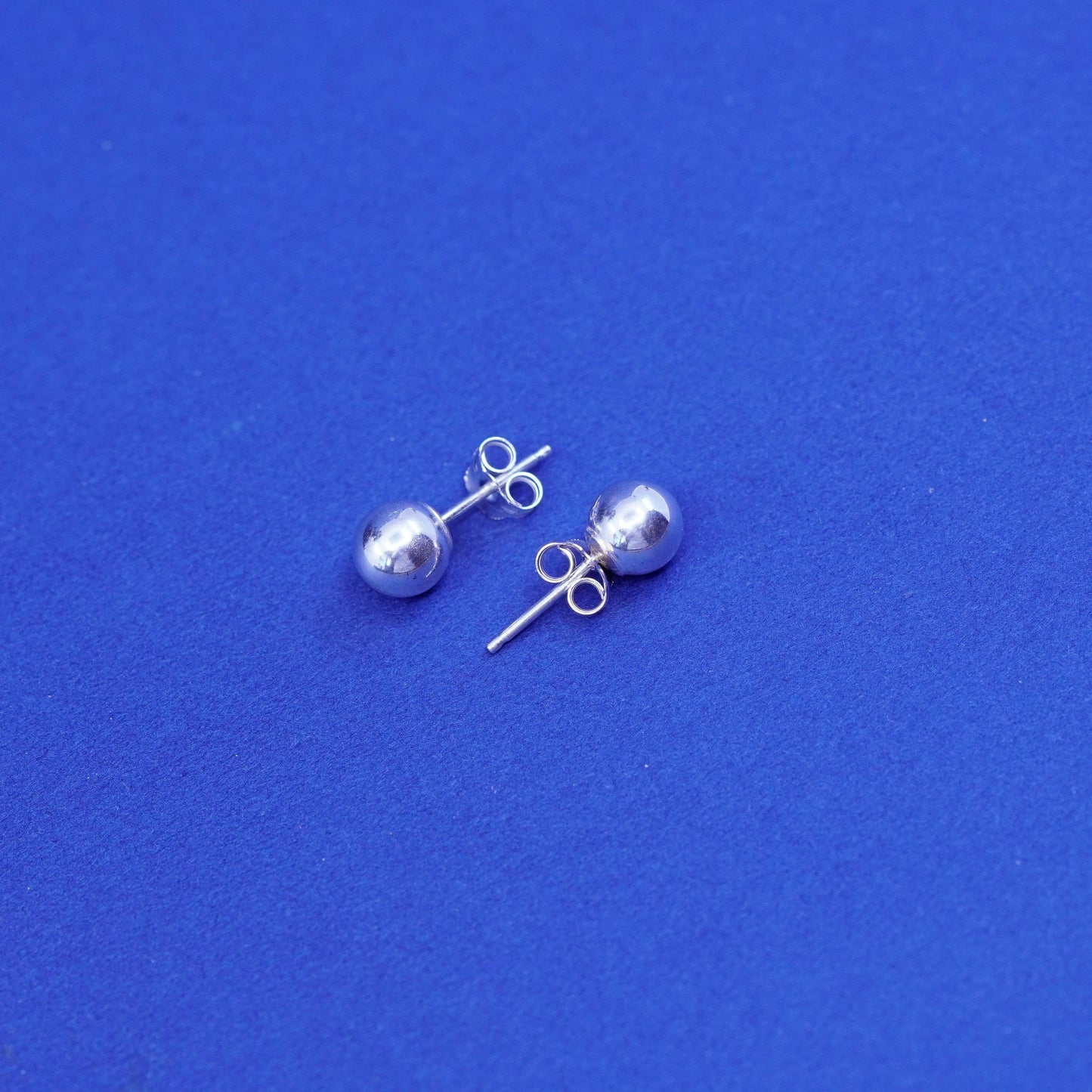 Vintage Sterling 925 silver handmade earrings, 925 studs, Stamped 925