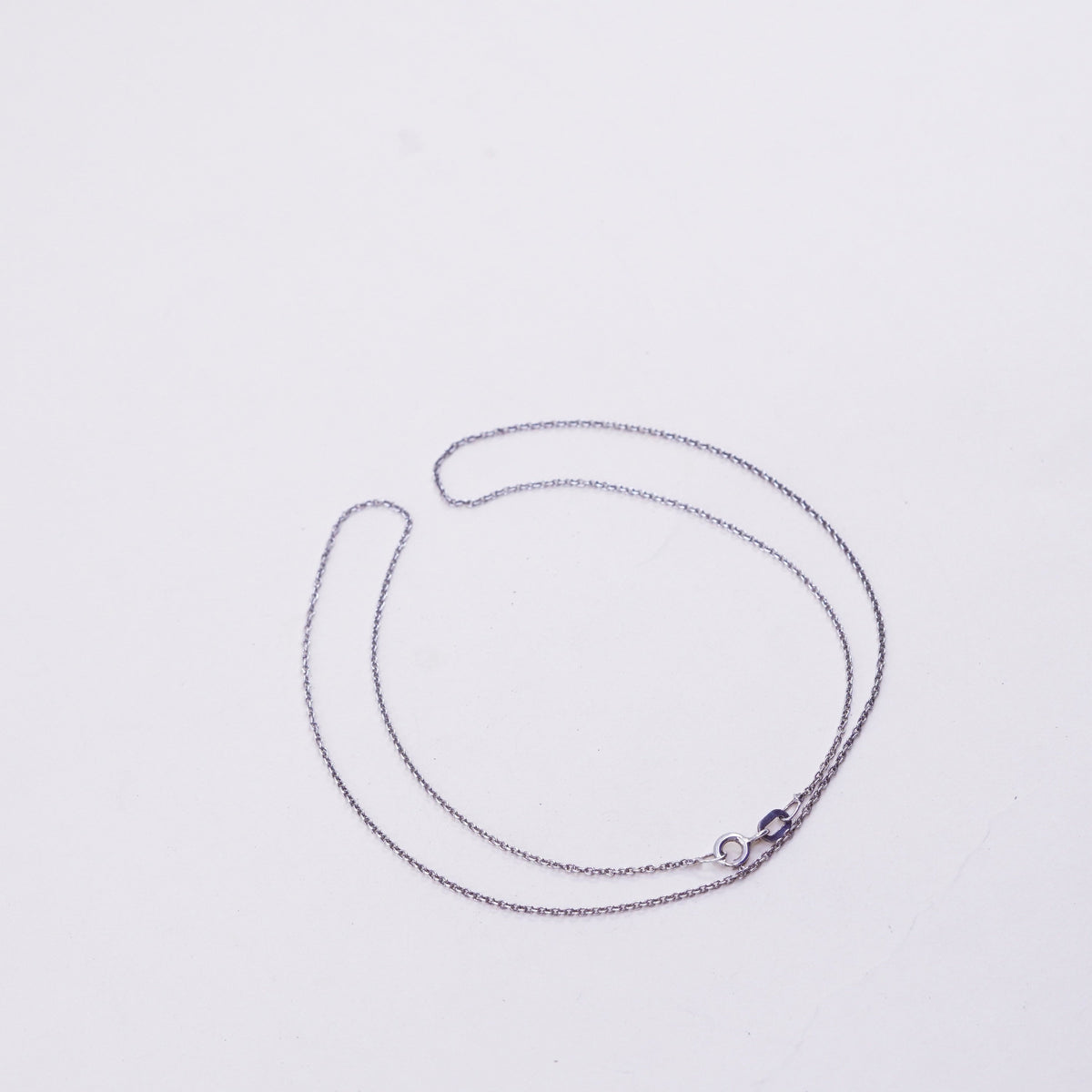 18”, 1mm, Vintage sterling silver Italy 925 s link chain, necklace