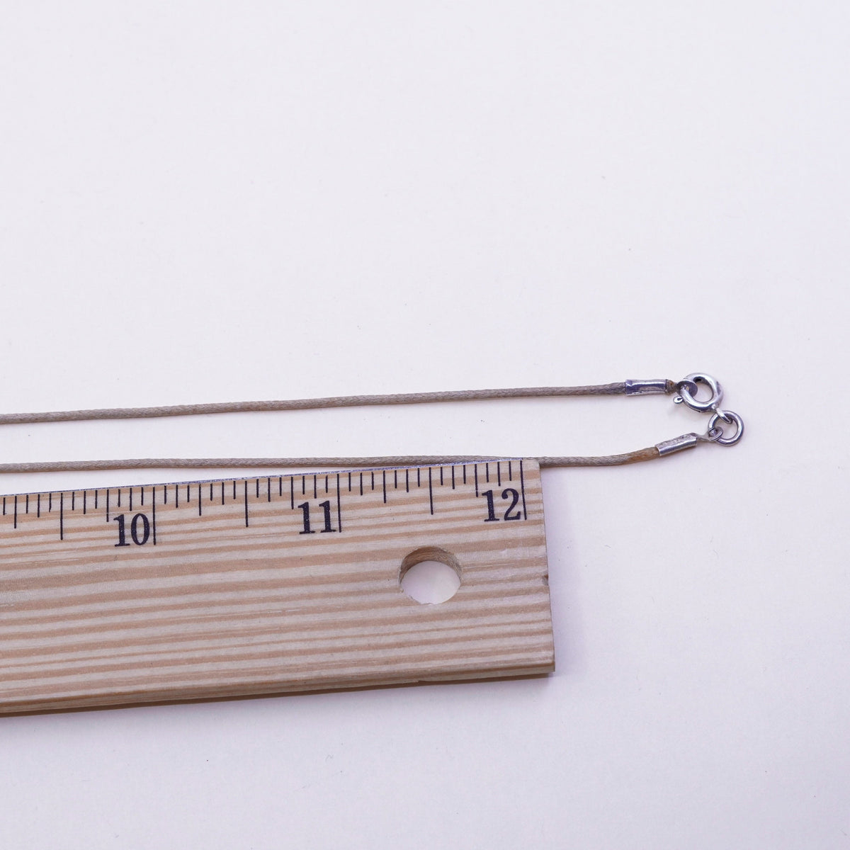 27”, 1mm, Vintage linen thread chain, necklace with sterling 925 silver clasp