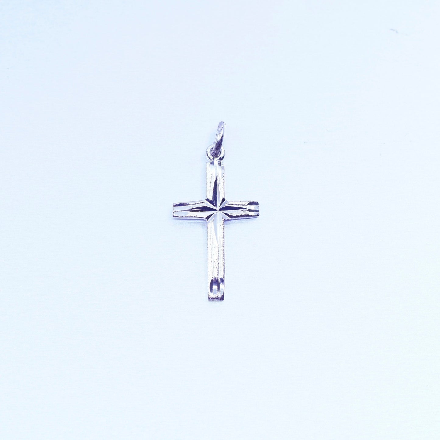 Vintage sterling 925 silver handmade cross pendant
