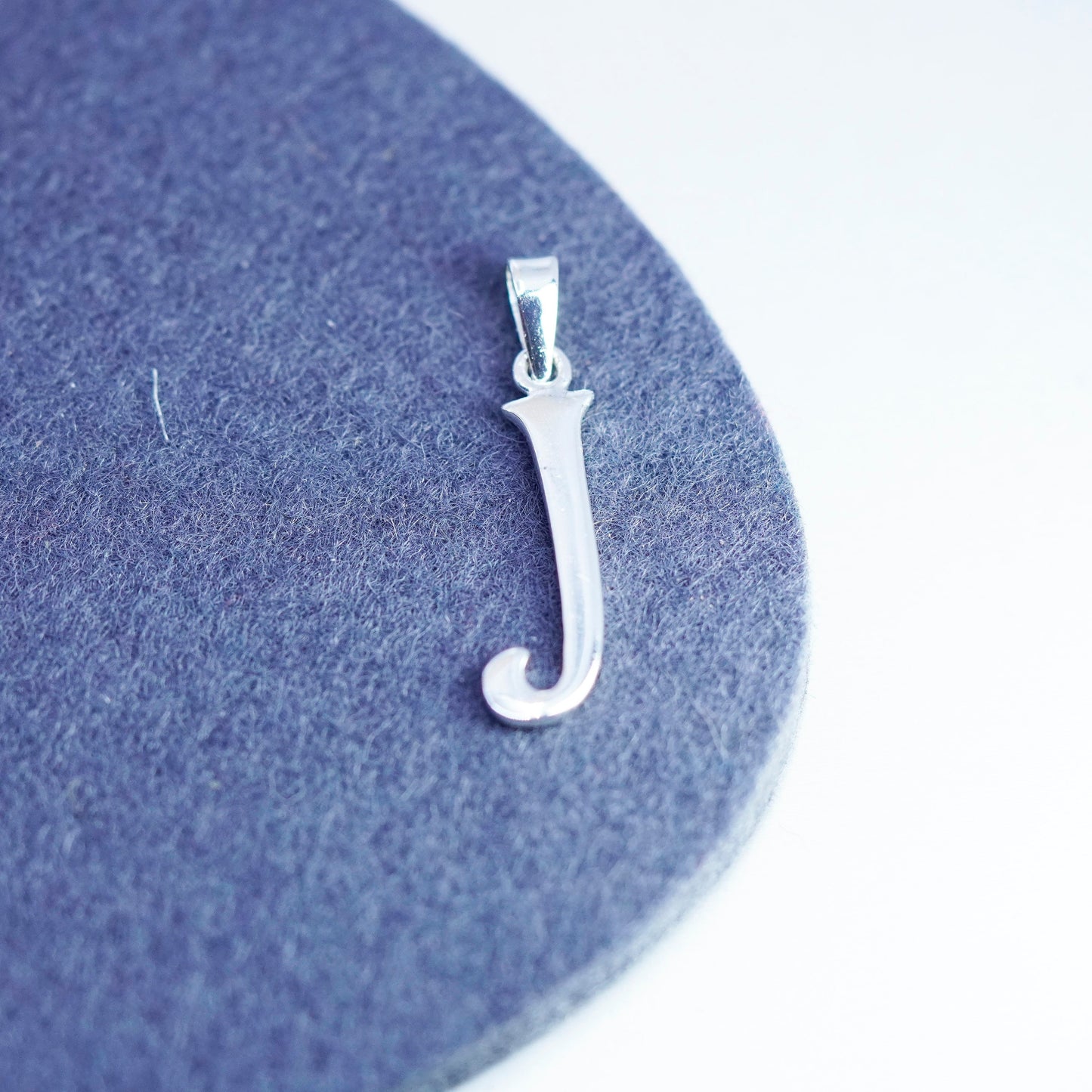 Vintage Sterling 925 silver handmade charm, initial monogram “J"