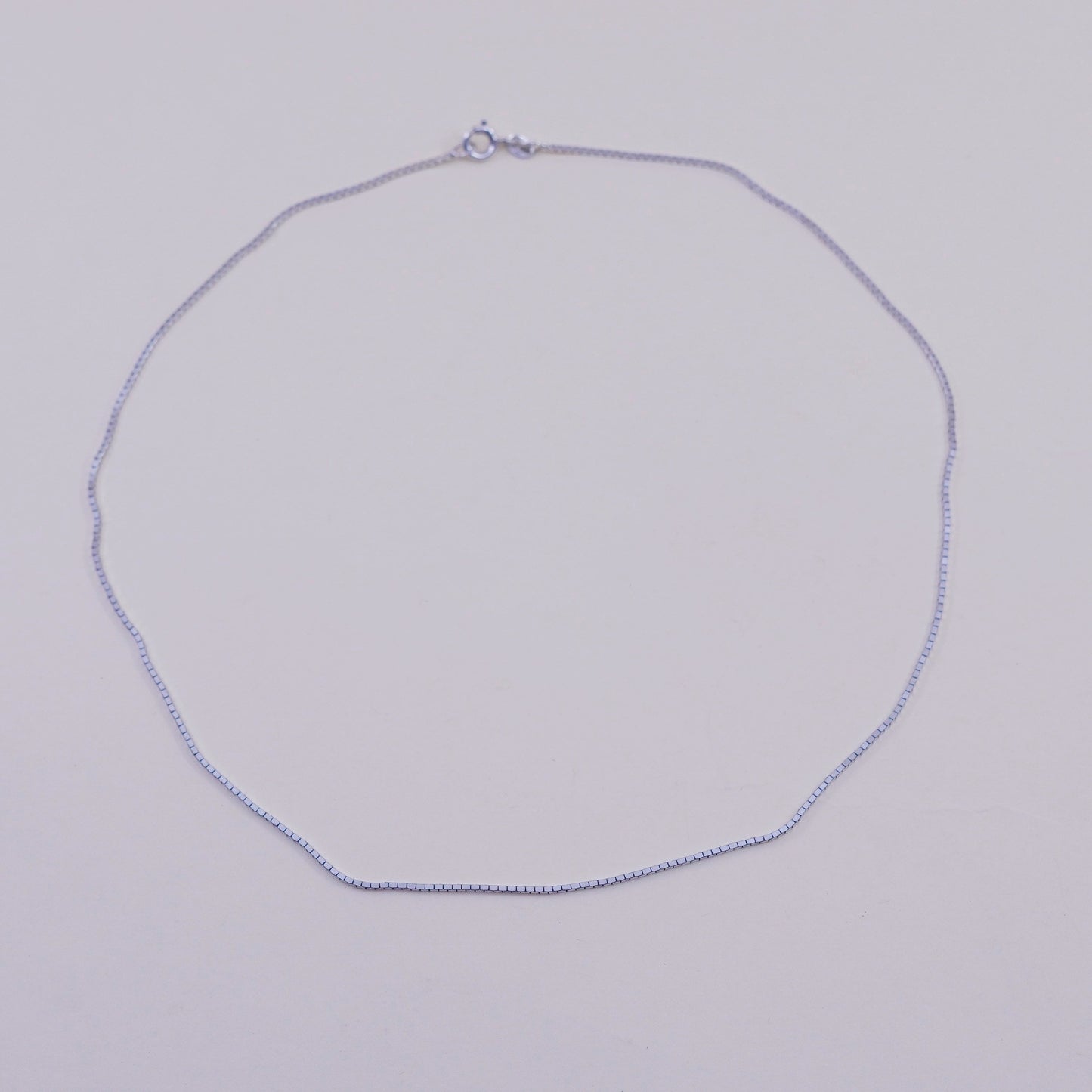 18”, 1mm, Vintage sterling silver square snake chain, Italy 925 necklace