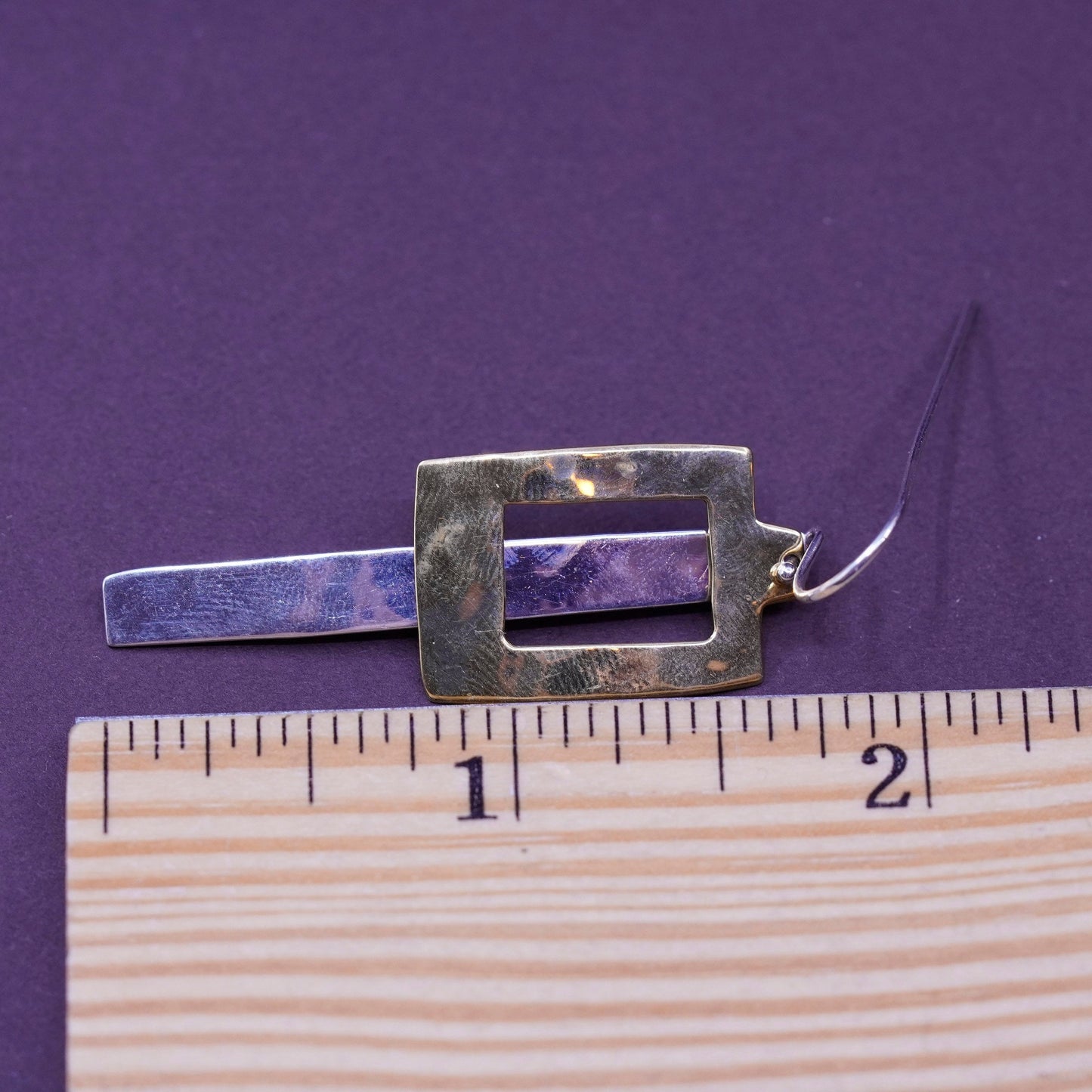 Robert Lee Morris Studio Sterling silver earrings, 925 rectangular drops