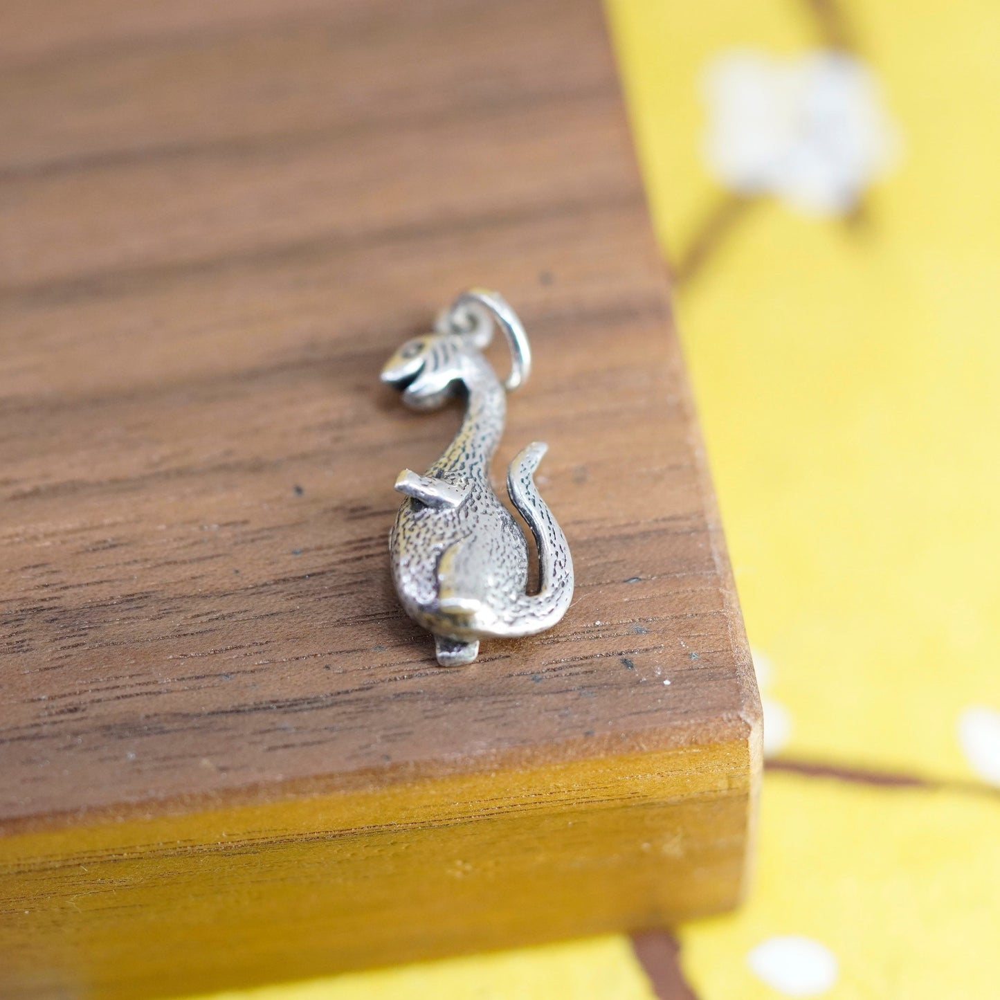 Vintage Sterling silver handmade pendant, 925 dragon charm