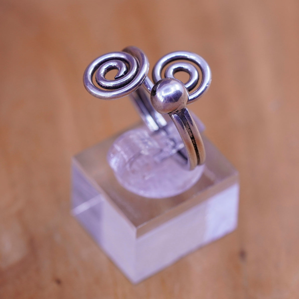 Size 6.5, Sterling silver handmade ring, southwestern 925 filigree swirl band