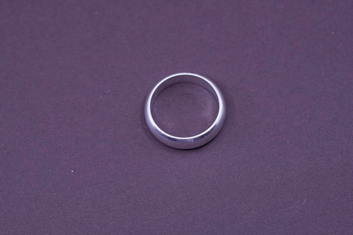 Size 8.5, vintage sterling silver handmade ring, 925 wedding band