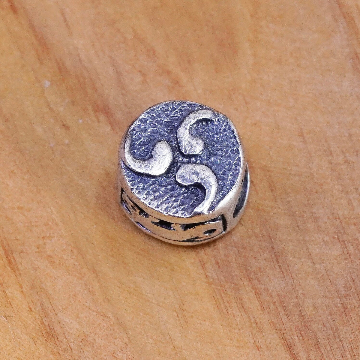 Vintage Sterling silver handmade pendant, 925 yin Yang charm