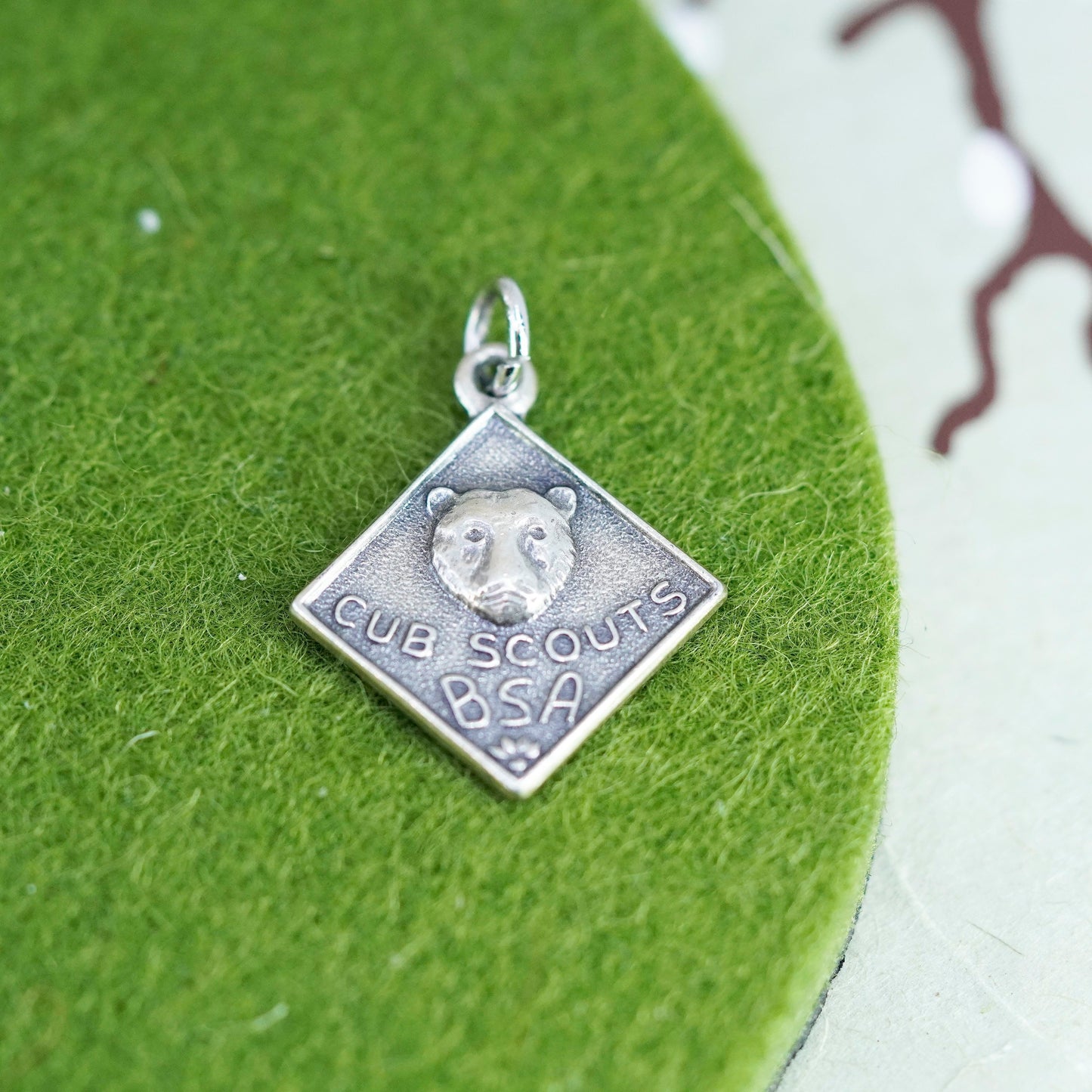 Vintage 1960s Sterling 925 Silver Cub Scout Ring Wolf Face Boy Scouts