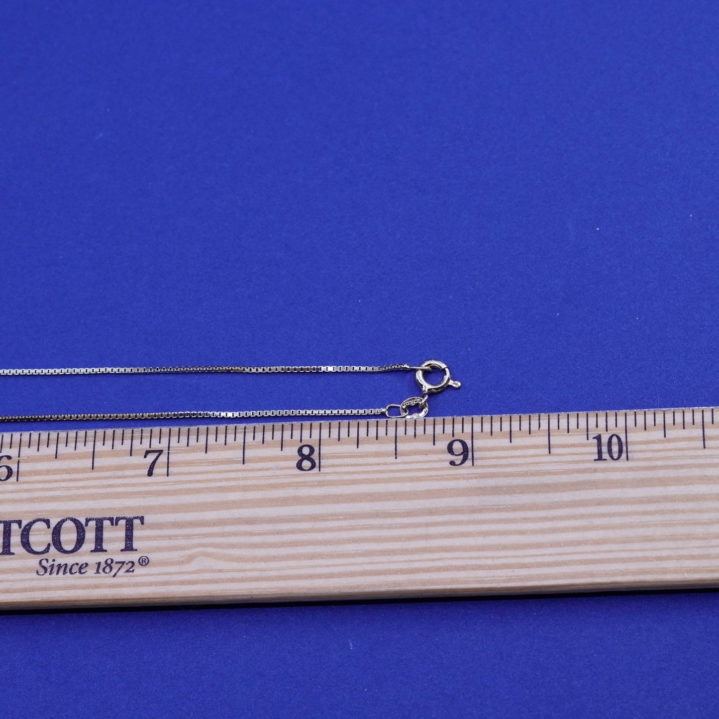 18”, 1mm, vintage vermeil gold filled Sterling silver necklace, 925 box chain
