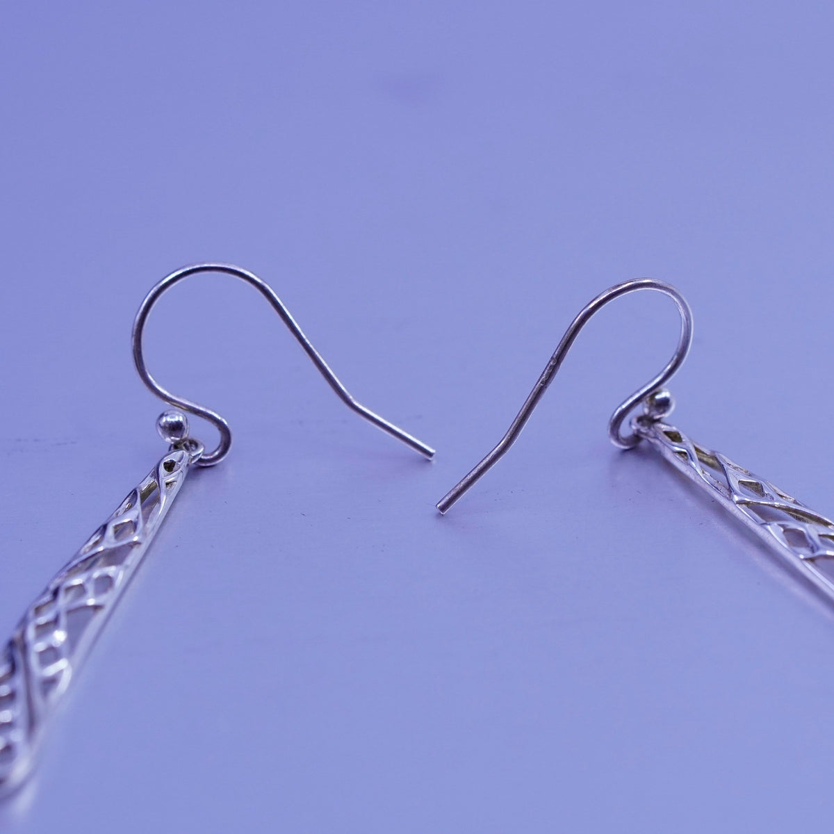 Vintage Italian Sterling 925 silver filigree teardrop earrings