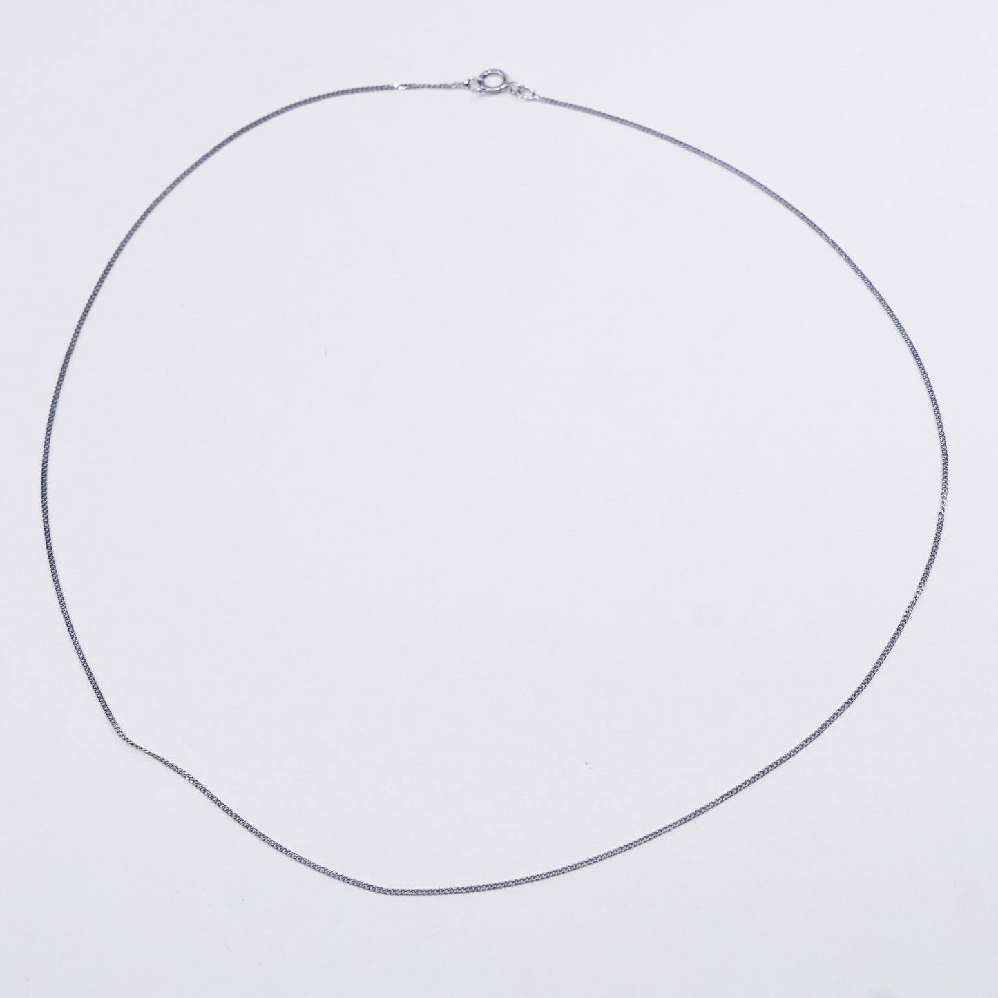 18”, 1mm, DOL sterling silver handmade necklace, 925 curb chain