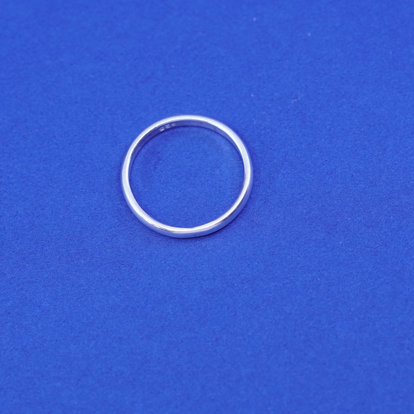 Size 7.25, vintage Sterling silver handmade ring, 925 wedding band