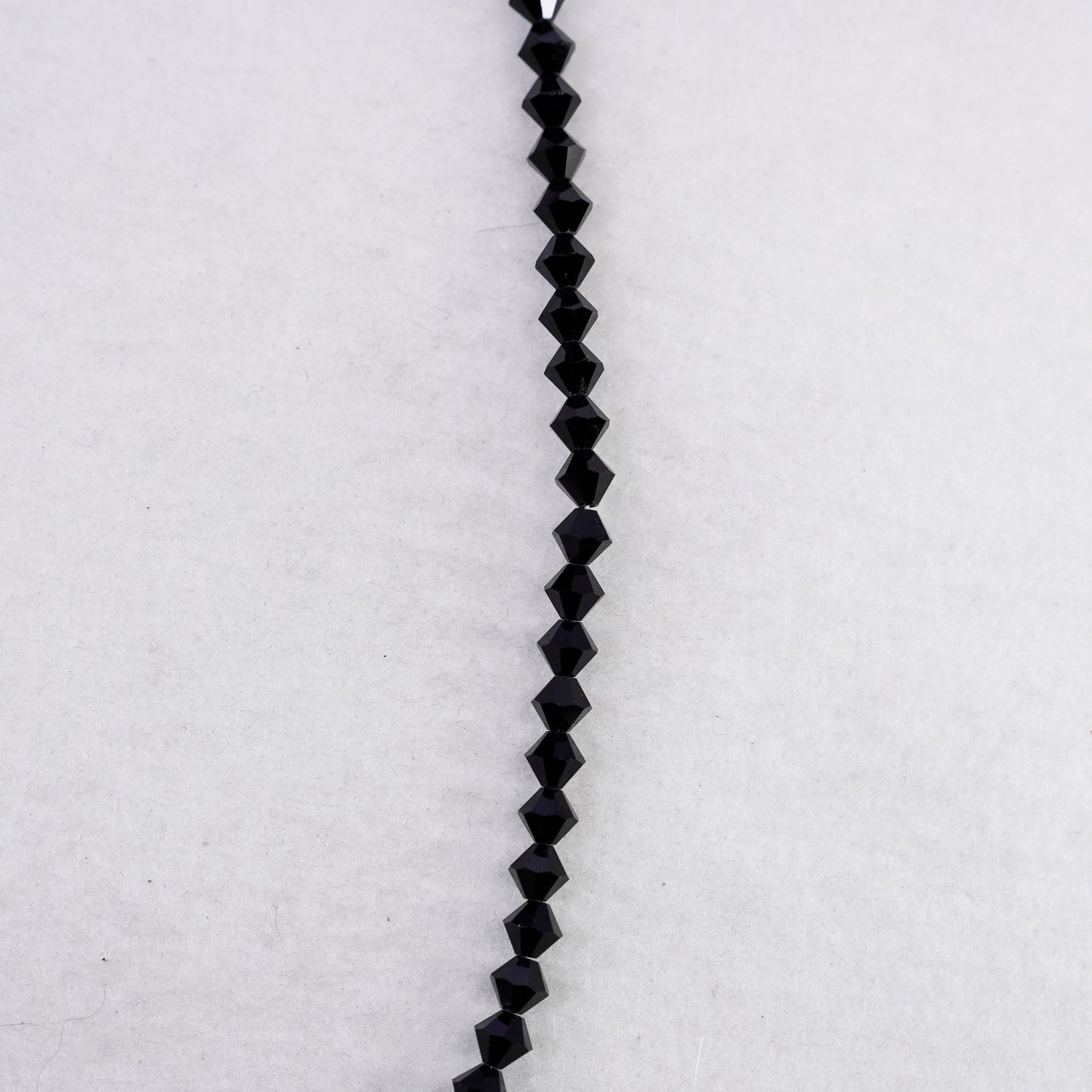 15+2.5”, vintage Sterling silver 925 handmade necklace with obsidian bead