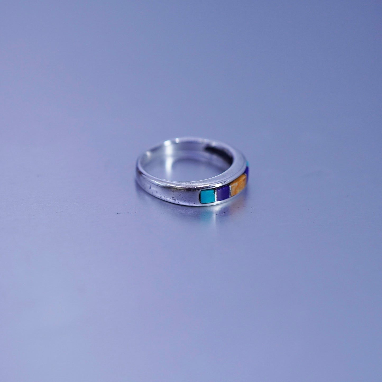 Size 7.25, Native American WJ Waldeck Johnson Sterling 925 silver handmade ring