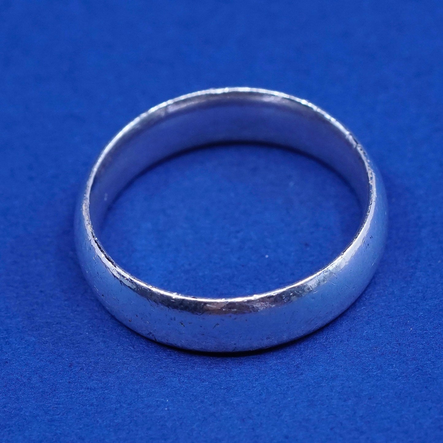 Size 7.75, vintage Sterling silver handmade ring, 925 wedding band