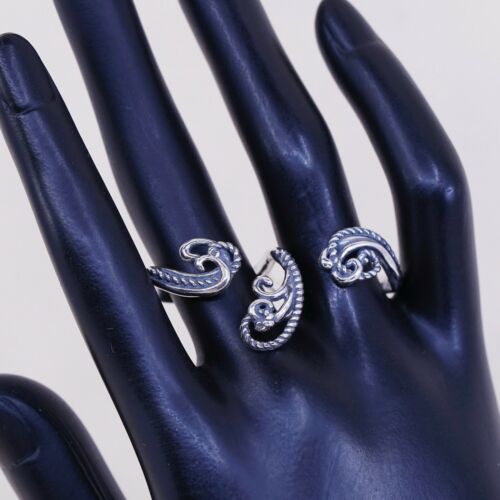 Vtg carolyn pollack Sterling 925 Silver Handmade Double Finger Band Ring