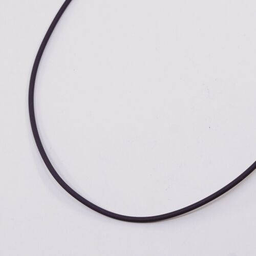 16”, Vtg Gold Over Sterling 925 Silver Clasp W/ Brown Rubber Chain Necklace