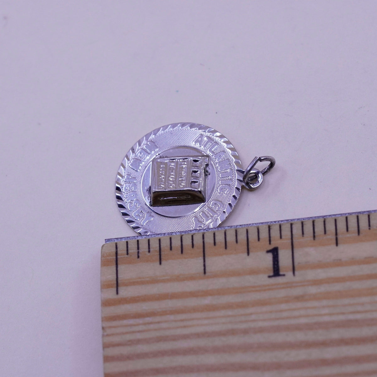 Vintage sterling silver charm, 925 New Jersey Atlantic City pendant