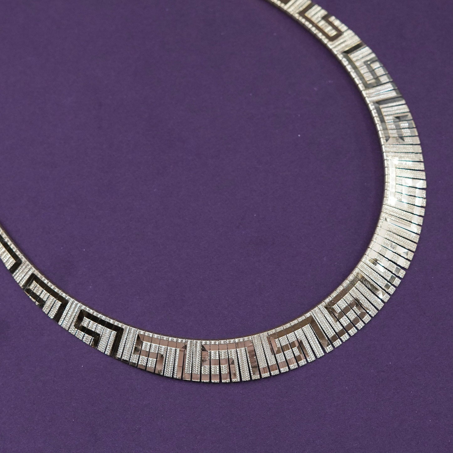 20”, vermeil gold filled Sterling silver necklace 925 Cleopatra chain Greek key