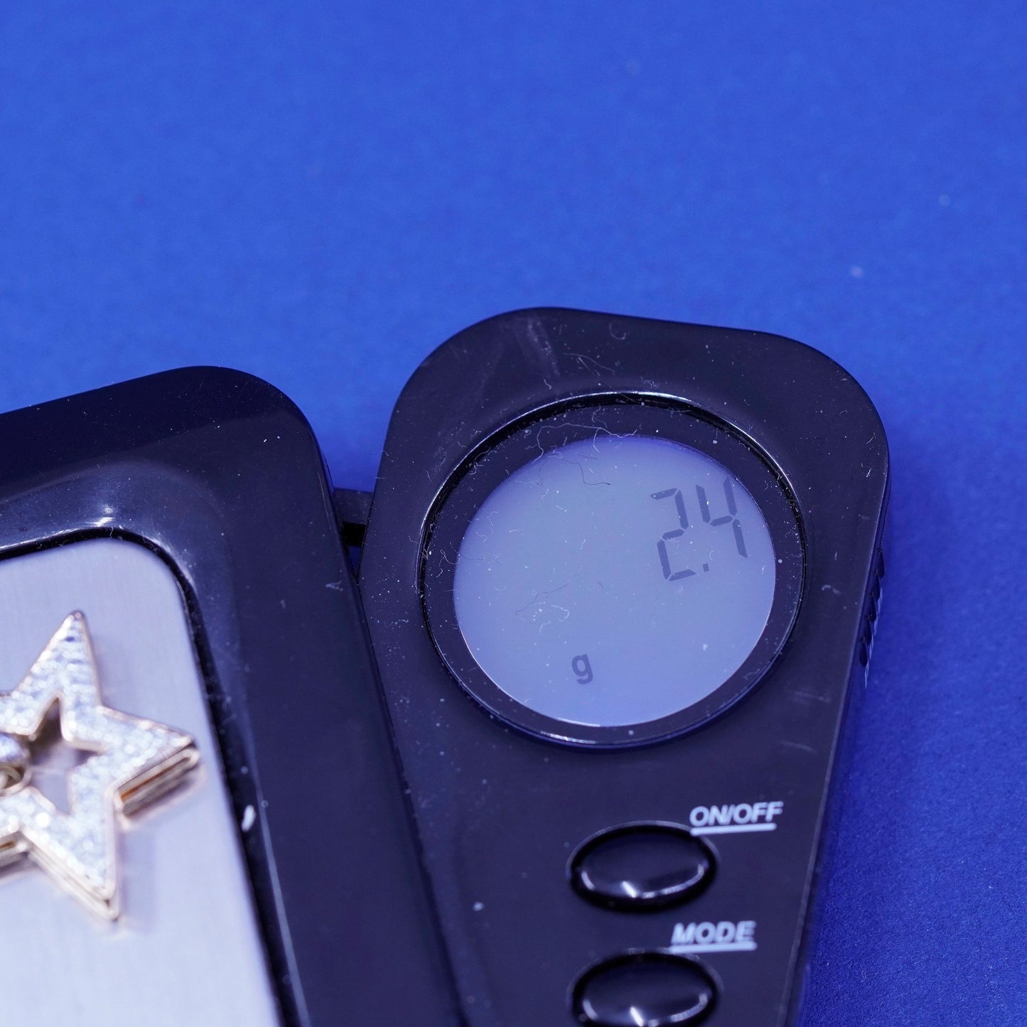 Vintage vermeil gold filled Sterling 925 silver star with diamond