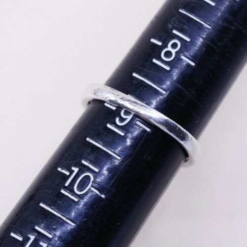 Sz 9, Sterling Silver handmade Ring, Silver Ring W/ amethyst N Cz stamped 925