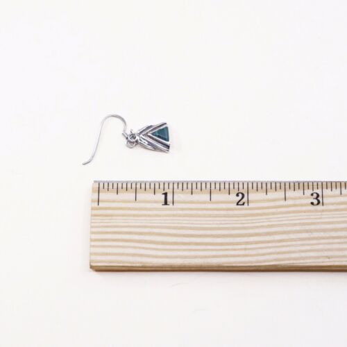 Amazing Southwestern handmade Sterling Silver earrings, 925 Malachite Dangles