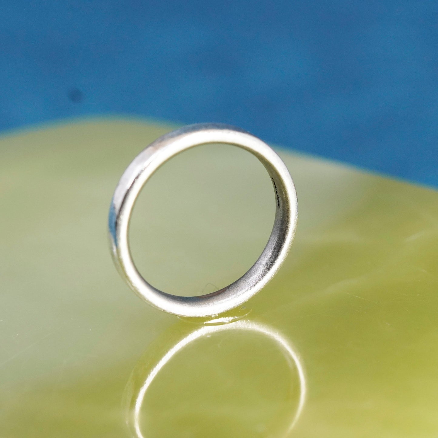Size 9.25, vintage Sterling silver handmade ring, 925 wedding band