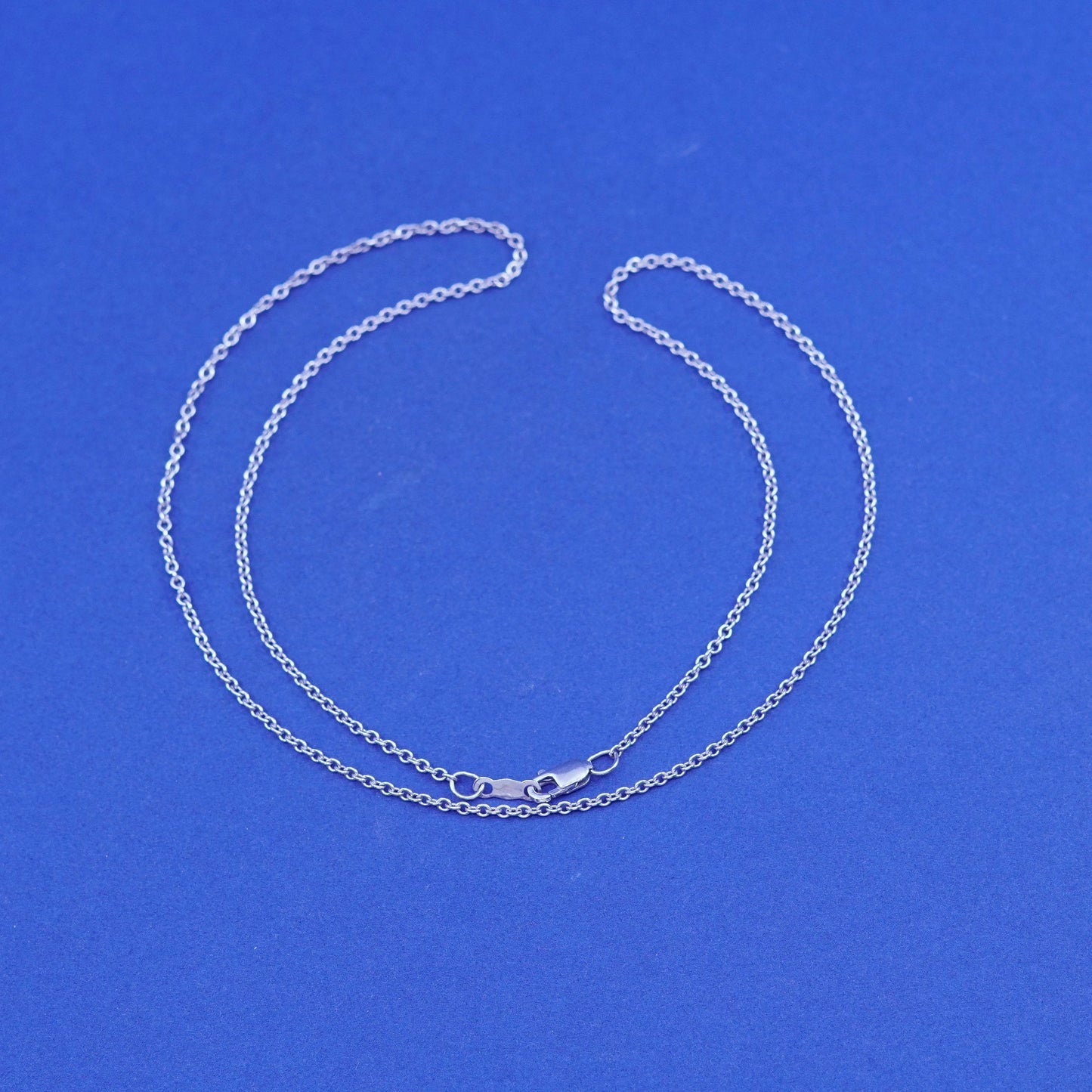 18”, 1mm, vintage Sterling silver handmade necklace, 925 circle chain
