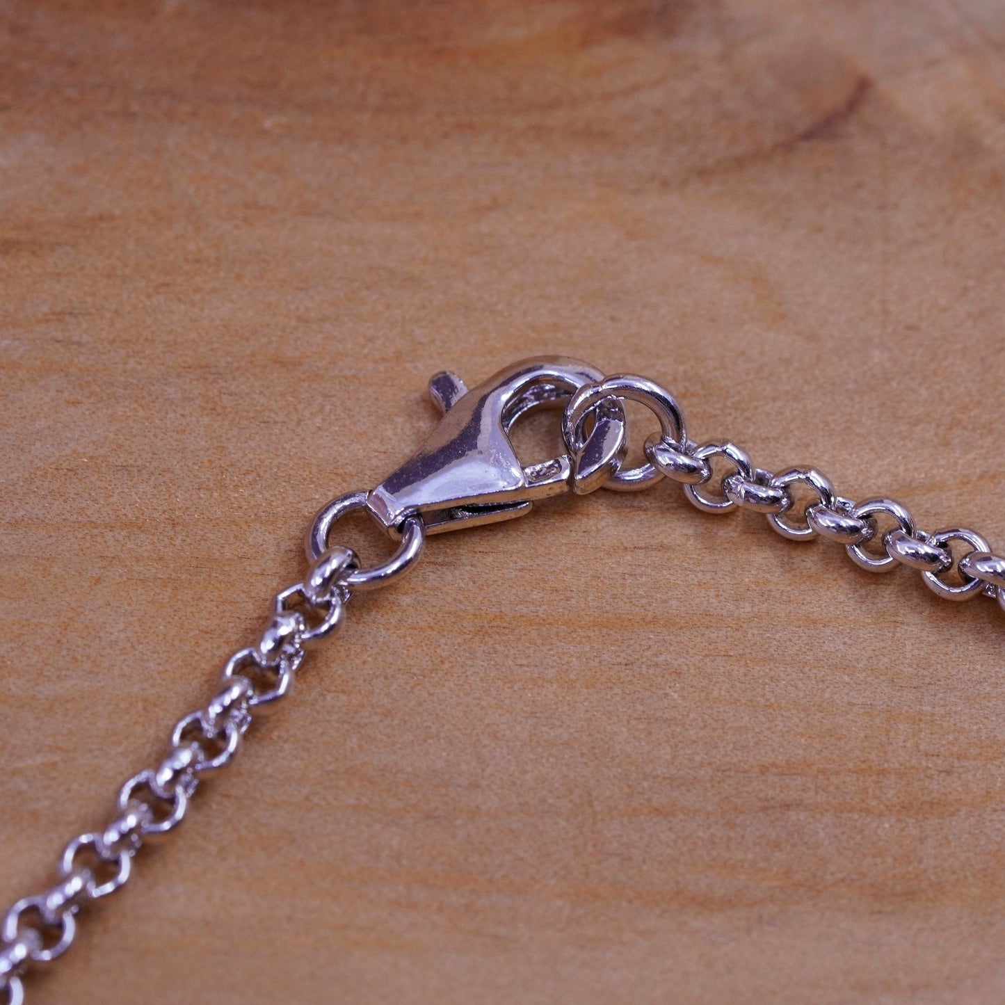 7.25”, Sterling silver bracelet, Italy 925 circle chain enamel frog butterfly