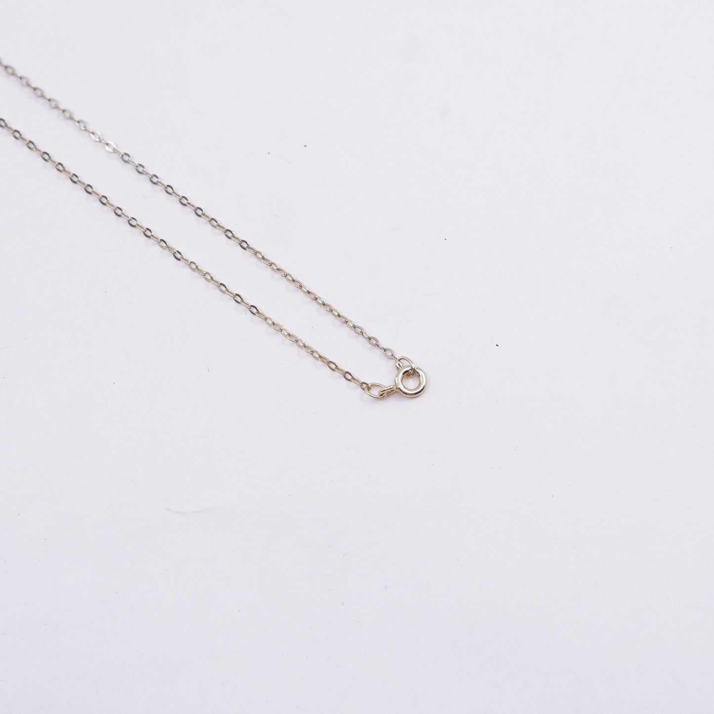 18”, vtg vermeil gold over Sterling silver necklace, 925 flatten circle chain