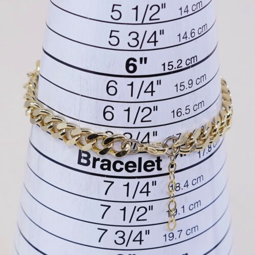 6.75+1”, Vermeil Gold Over Sterling Silver Bracelet, 925 Curb Chain W Chalcedony